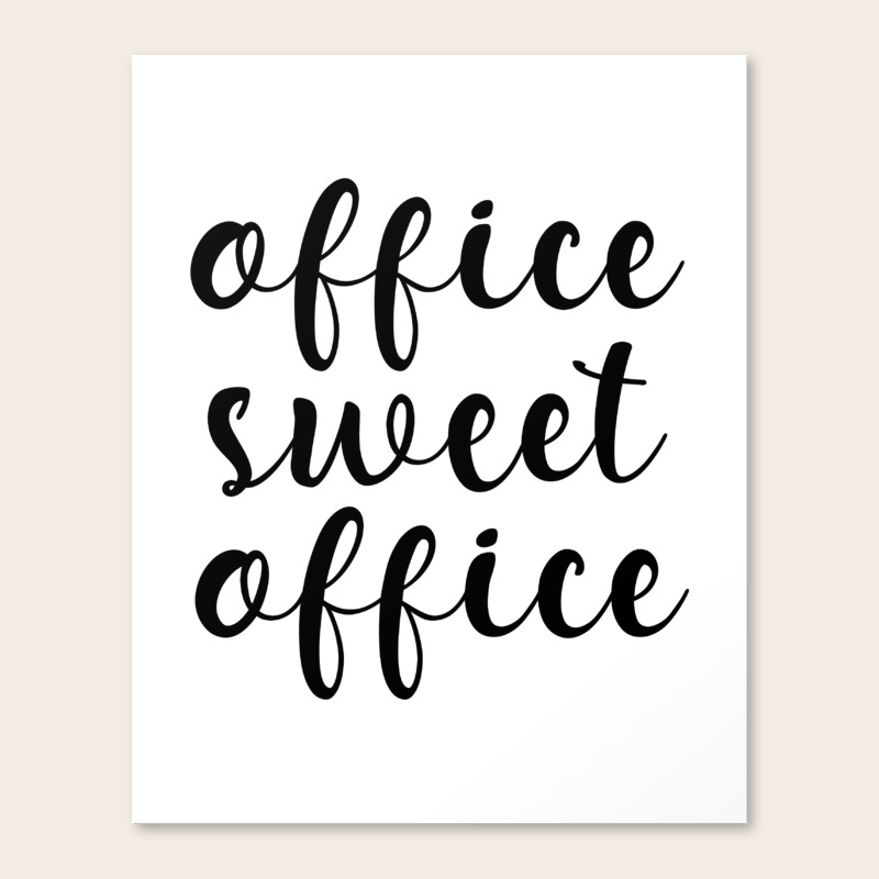 Office Sweet Office Typography Print Work Poster Office Wall Art Gift Idea Office Decor Canvas Print By Artbynikola Society6