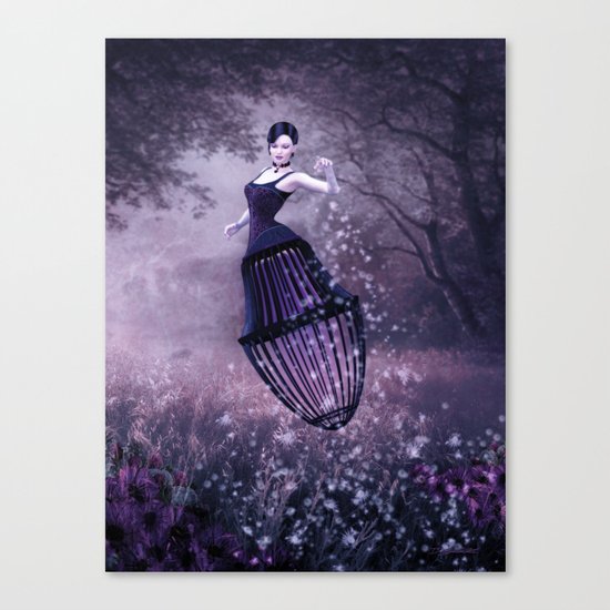 Black magic fairy Canvas Print