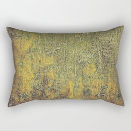 Old grunge background or aged shabby texture with different color patterns: yellow (beige); brown; gray; green Rectangular Pillow