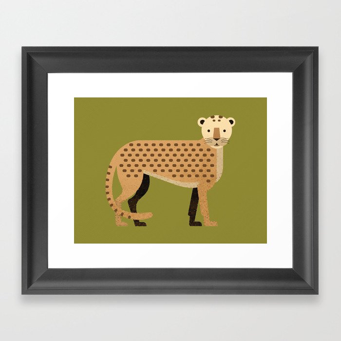 Whimsy Leopard Framed Art Print