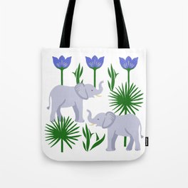 Elephant & Palms Tote Bag