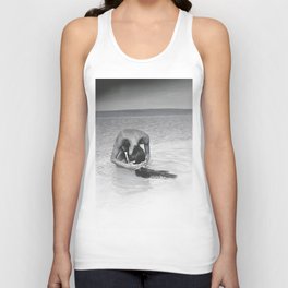 Nothing but tan lines, ocean, & beach female form black and white photography Tank Top