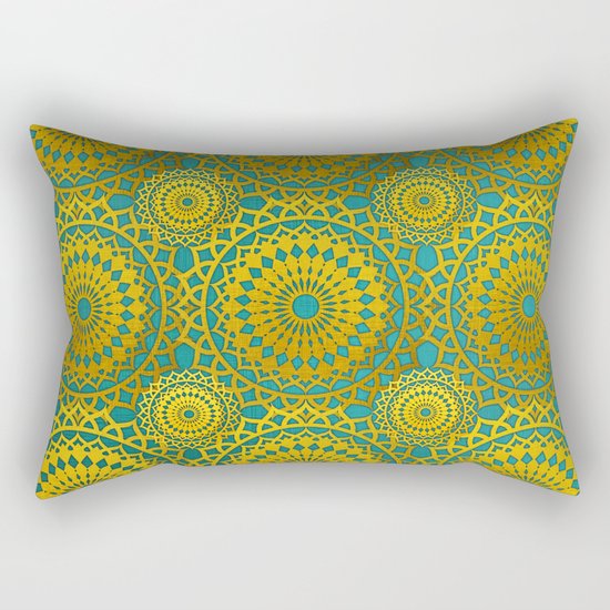 Golden Mandala 2 Rectangular Pillow