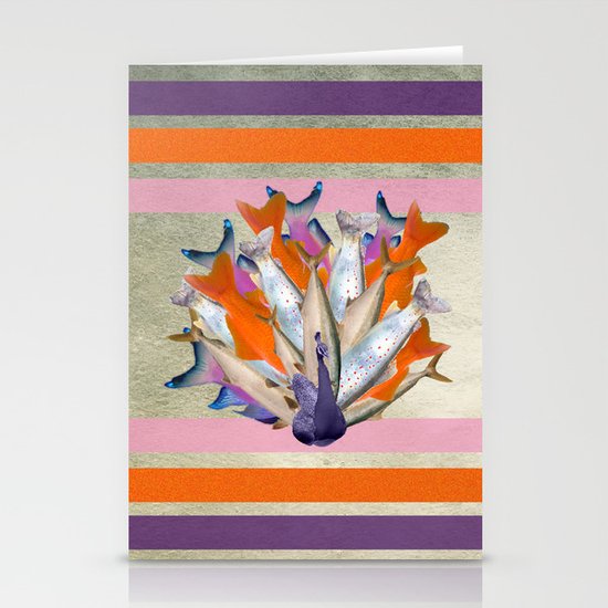 The peacock who wanted to swim Stationery Cards