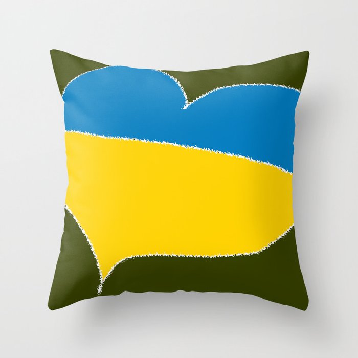 Ukrainian flag Throw Pillow