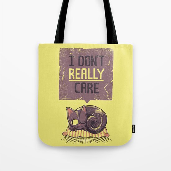 I Dont Care Cat Tote Bag