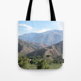 Argentina Photography - Beautiful Green Landscape Under The Cloudy Sky Tote Bag