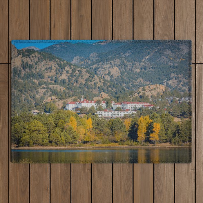 Beginning of Autumn Stanley Hotel Estes Park Rocky Mountains Colorado Outdoor Rug