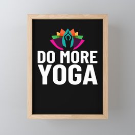 Yoga Beginner Workout Poses Quotes Meditation Framed Mini Art Print