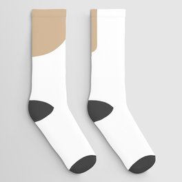 3 (Tan & White Number) Socks