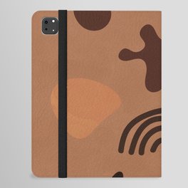 Abstract Organic Shapes - Brown Aesthetic iPad Folio Case