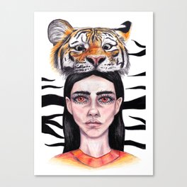 Femme tigre Canvas Print