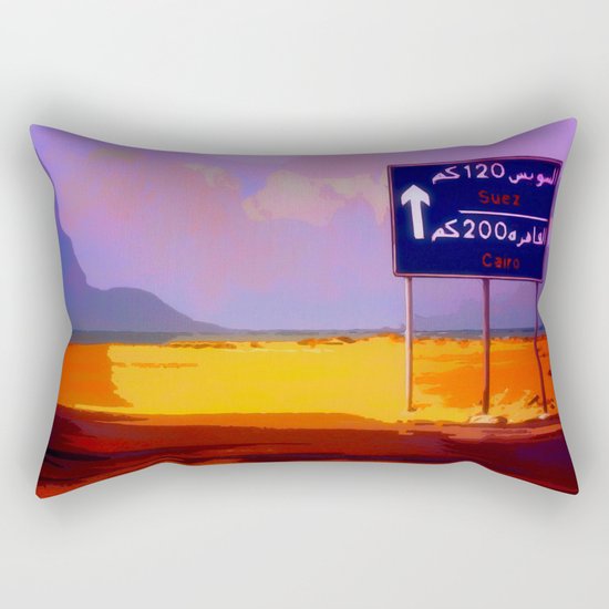 Road to Cairo Rectangular Pillow