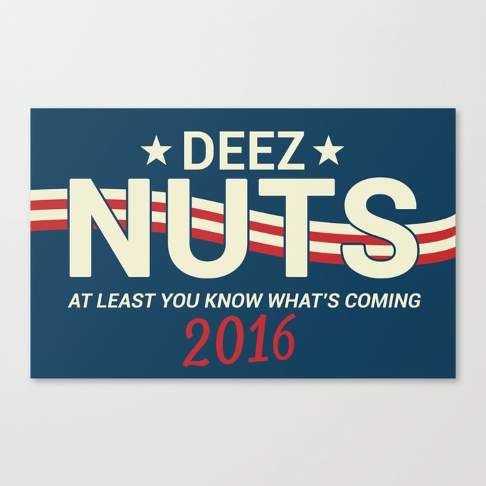 Deez Nuts Political Parody ad 2 Canvas Print