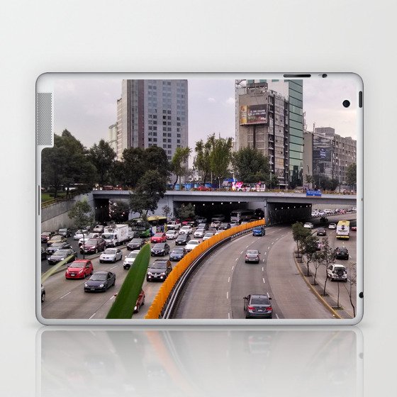 Mexico Photography - Busy Highway Going Through Mexico City Laptop & iPad Skin