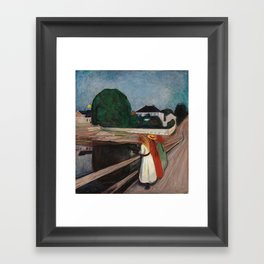 The Girls on the Bridge Edvard Munch Framed Art Print