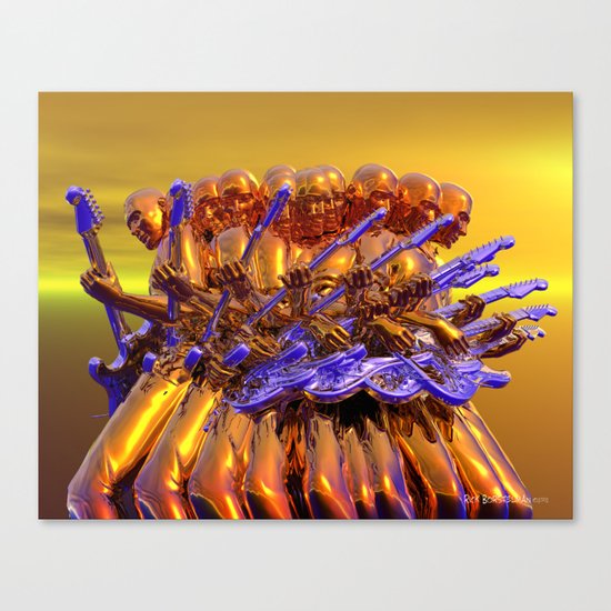 Guitar Frenzy Canvas Print