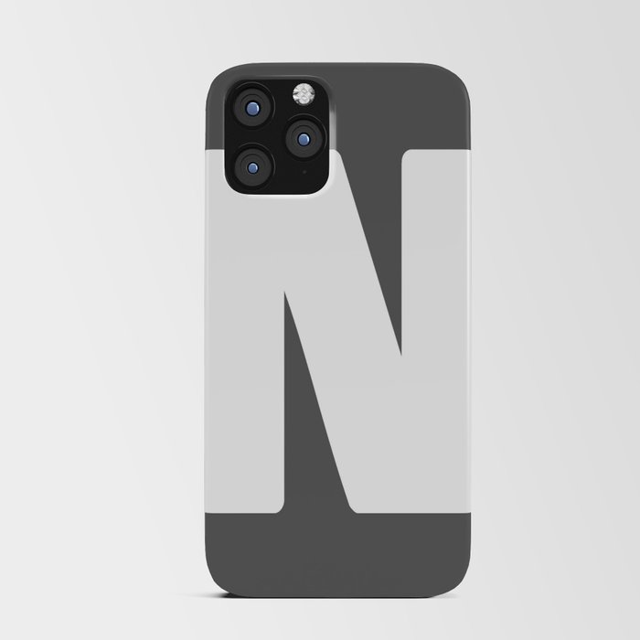 N (White & Grey Letter) iPhone Card Case