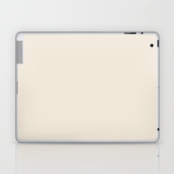Off White Cream Ivory Solid Color Pairs PPG Parchment Paper PPG1095-1 - All One Single Shade Colour Laptop & iPad Skin