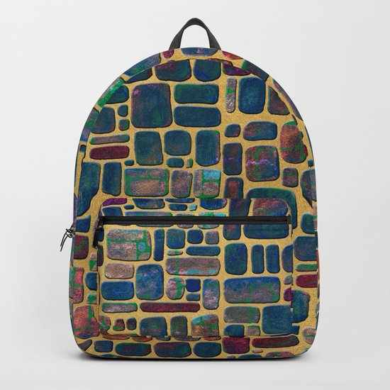 Abstract Tile Mosaic Backpack
