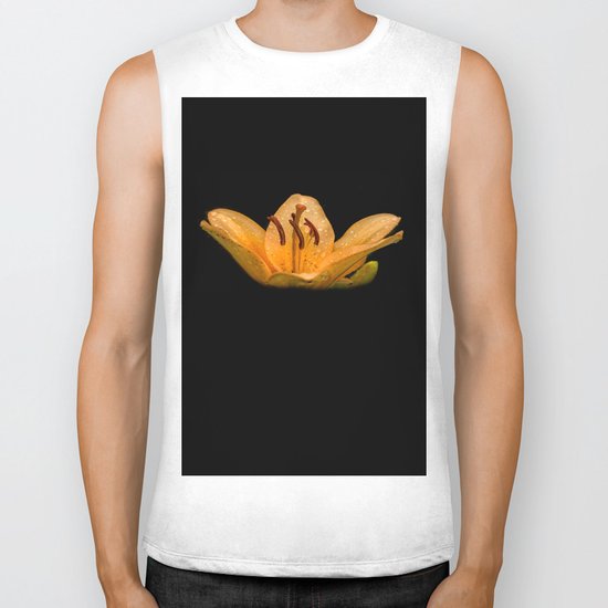 Yellow lily Biker Tank