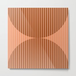 Abstraction Shapes 17 in Terracotta Shades (Moon Phase Abstract)  Metal Print