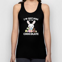 I'm Just Here For The chocolate Sweets Bunnies Unisex Tank Top
