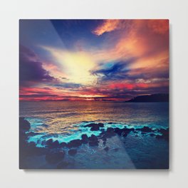 Ocean Sunset Metal Print
