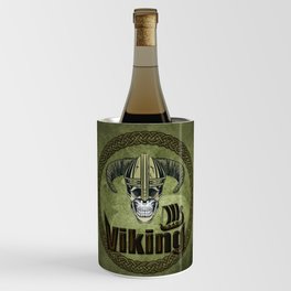 Awesome viking skull with longship and celtic knot Wine Chiller