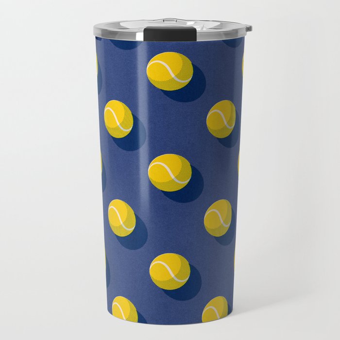 BALLS Tennis - hard court - pattern Travel Mug