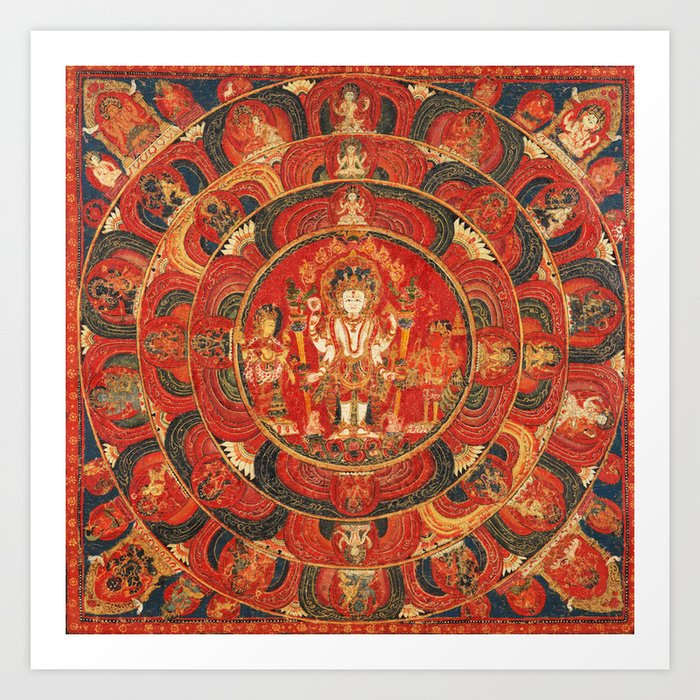 Vishnu Mandala Hindu Ananta Narayana Art Print
