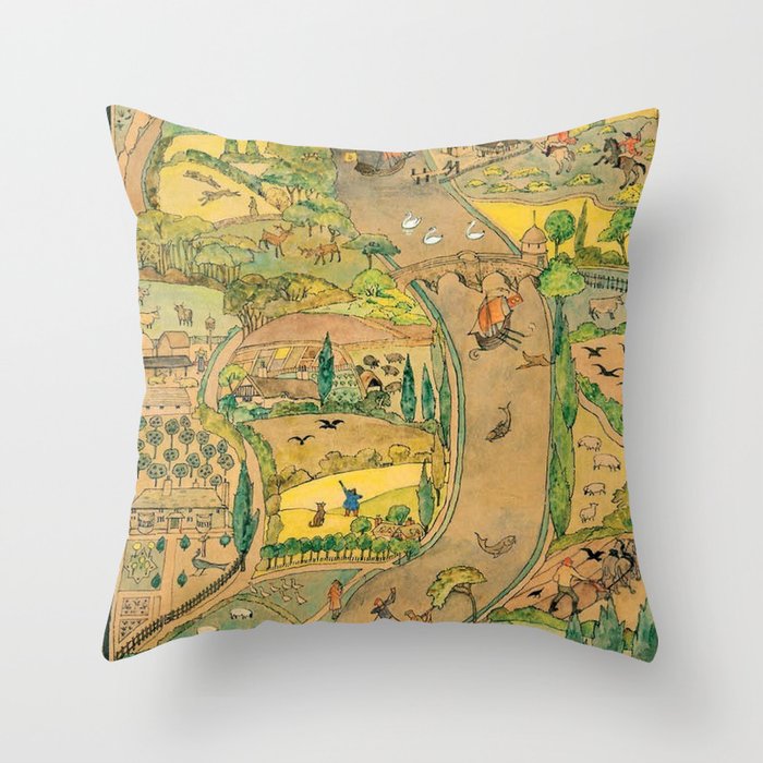 River by CFA Charles Voysey Throw Pillow