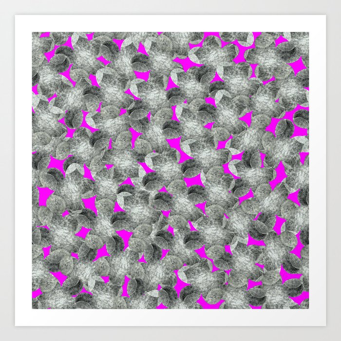 Watercolor flowers, violets. Seamless pattern with gray wild field flowers on pink background. Best for prints, fabric, backgrounds, wallpapers, covers and packaging, wrapping paper. Art Print