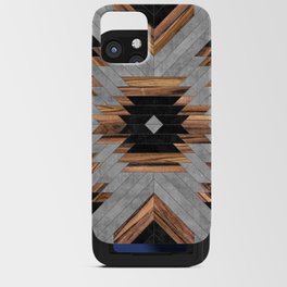 Urban Tribal Pattern No.6 - Aztec - Concrete and Wood iPhone Card Case