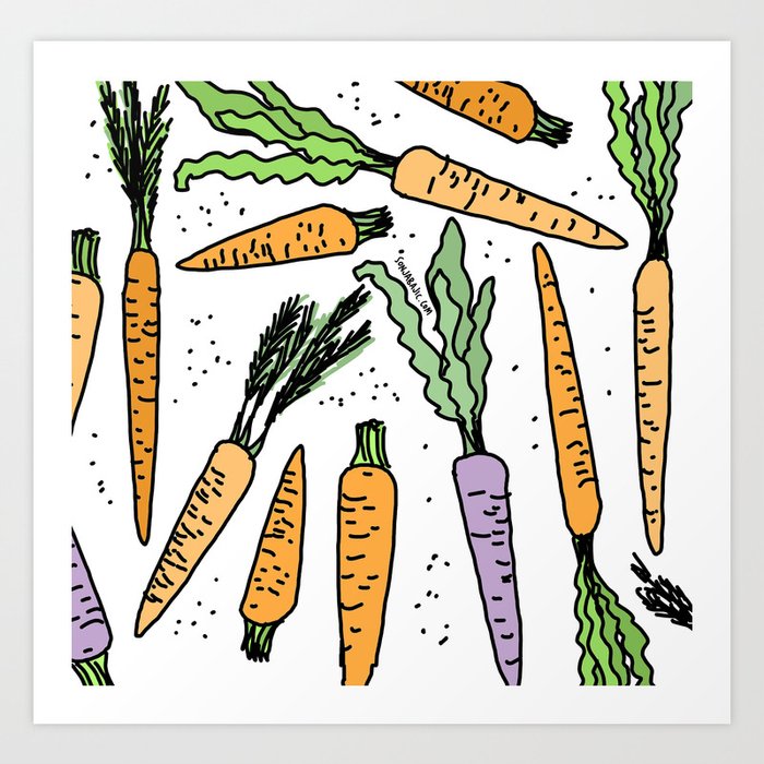 Carrots! October! Art Print