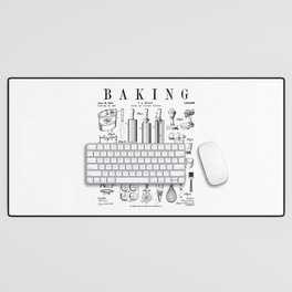 Baking Cooking Baker Pastry Chef Kitchen Vintage Patent Desk Mat