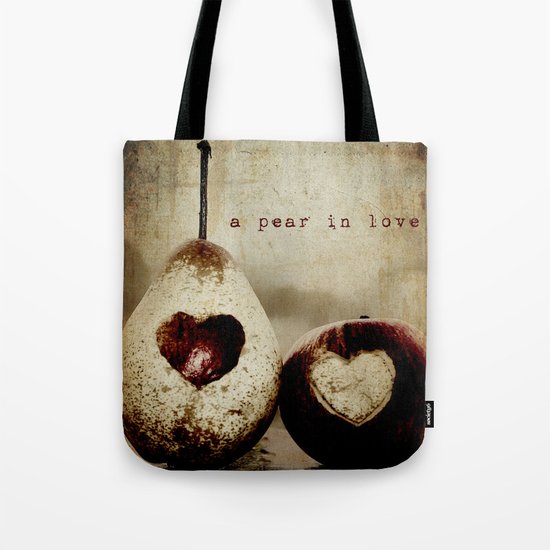 a pear in love Tote Bag