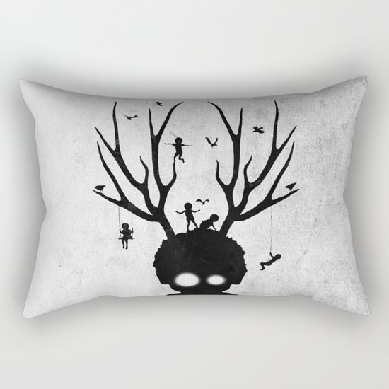 dear imaginary friends (black and white) Rectangular Pillow