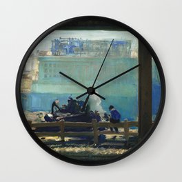 George Bellows - Blue morning (new color edit) Wall Clock