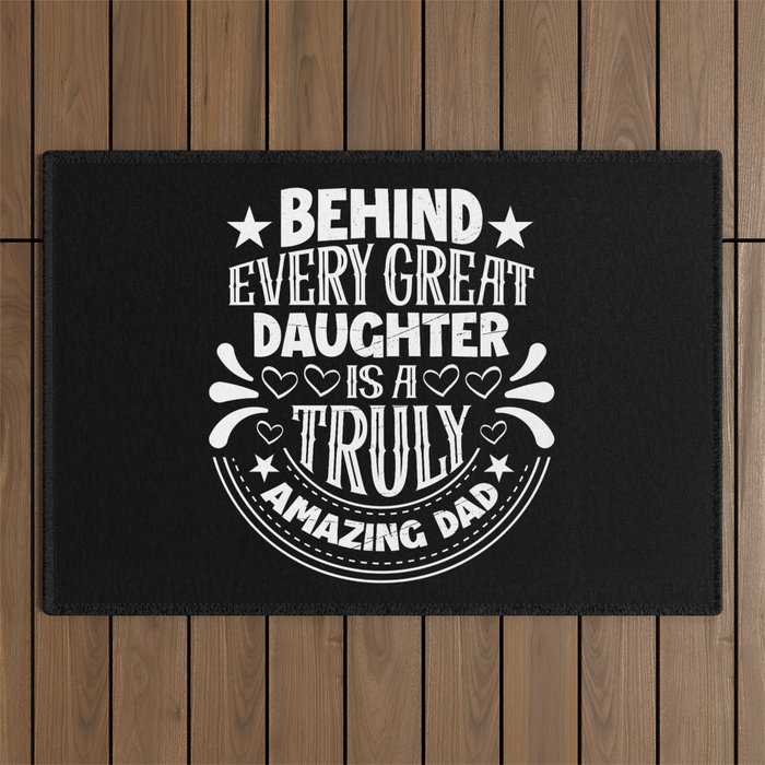 Father's Day Typography Quote Vintage Outdoor Rug