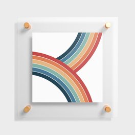 Double retro style rainbow Floating Acrylic Print