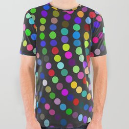No.25 Colorful Circle Dots All Over Graphic Tee