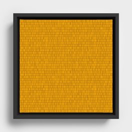 Tiki Yellow Framed Canvas