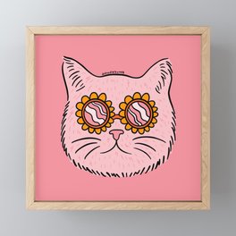 Groovy Cat Framed Mini Art Print