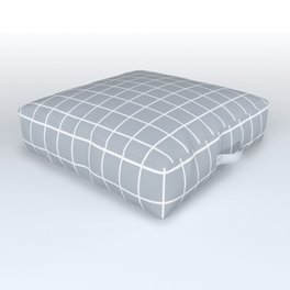 Grid Gray Outdoor Floor Cushion