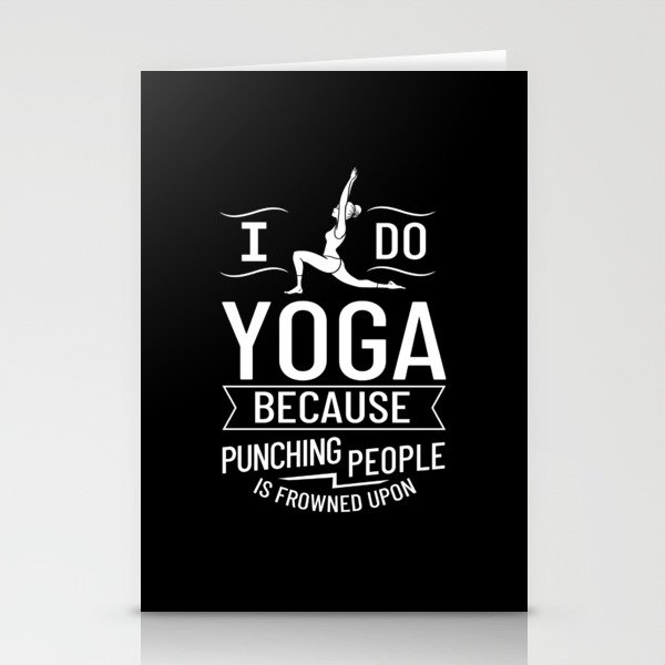 Yoga Beginner Workout Poses Quotes Meditation Stationery Cards