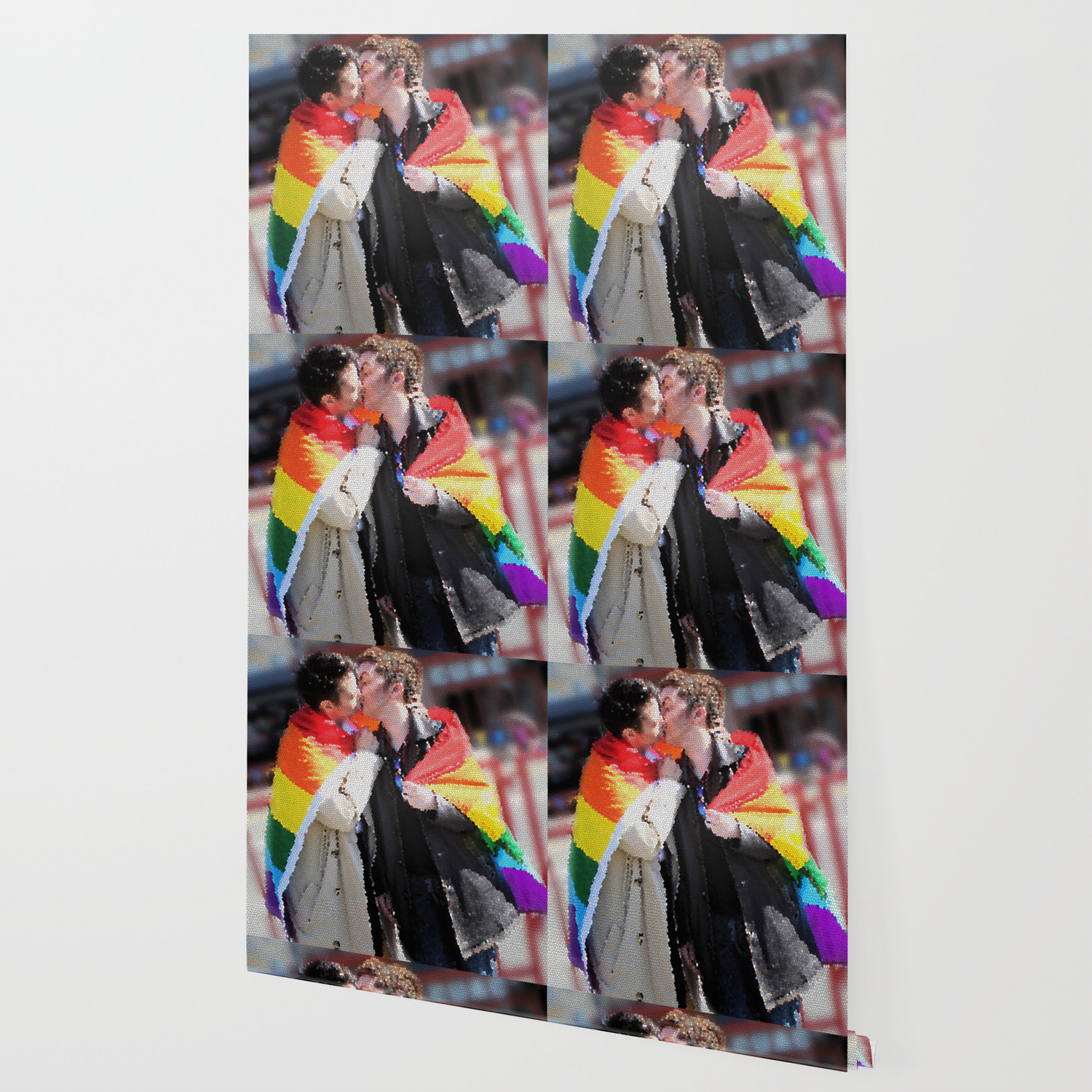 Destiel Pride Stained Glass Wallpaper By Falln Society6