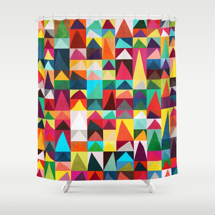 Abstract Geometric Mountains Shower Curtain