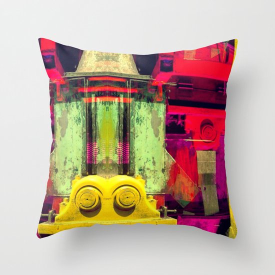 Industrial Abstract Twins Throw Pillow