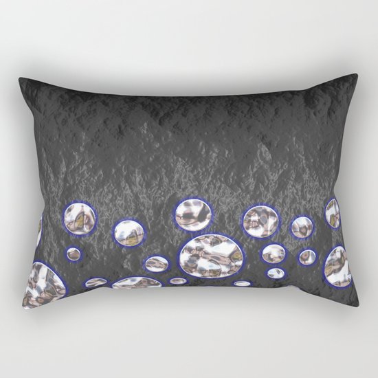 Asteroid Belt of Silver Moons Rectangular Pillow